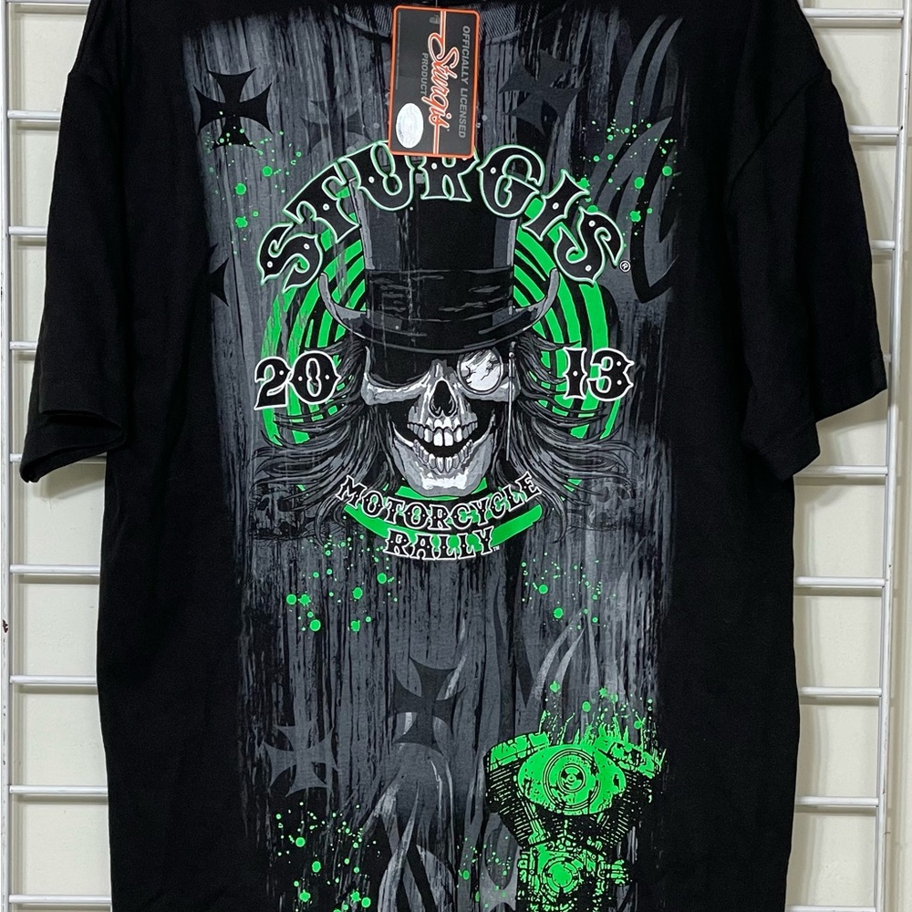 Sturgis 2013 Motorcycle Rally Black Large T-Shirt New with Tags